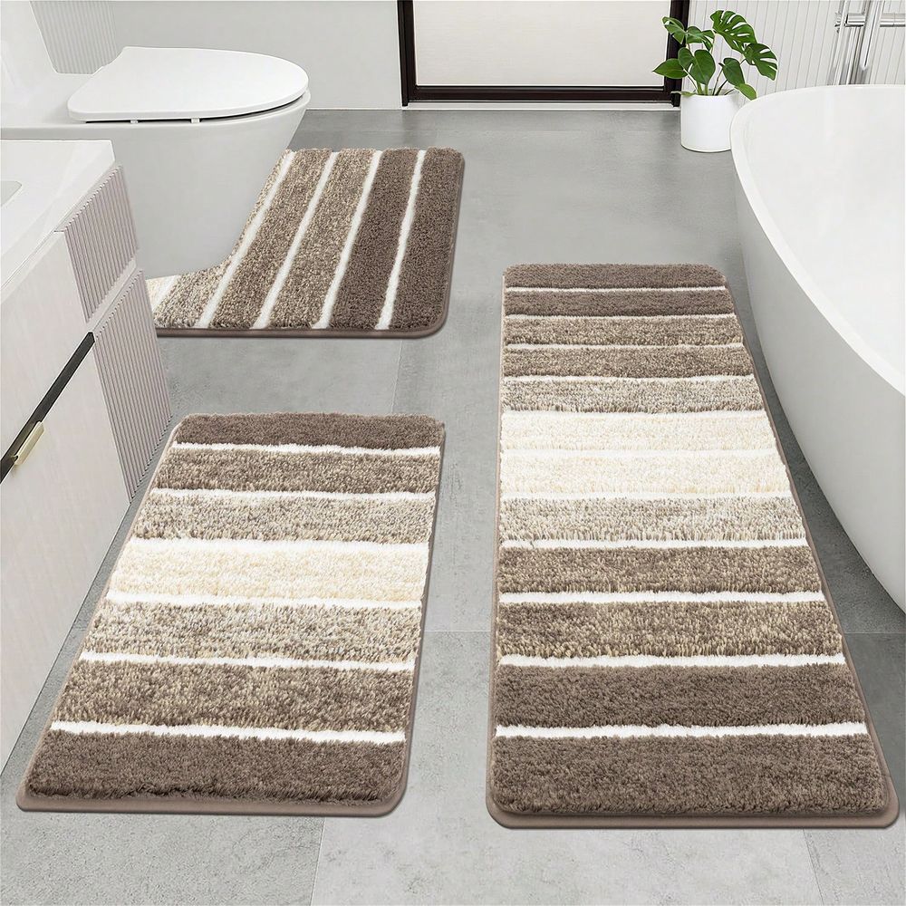 Bamboo Bath Mat - 3-częściowy zestaw dywaników łazienkowych, zestaw dywaników