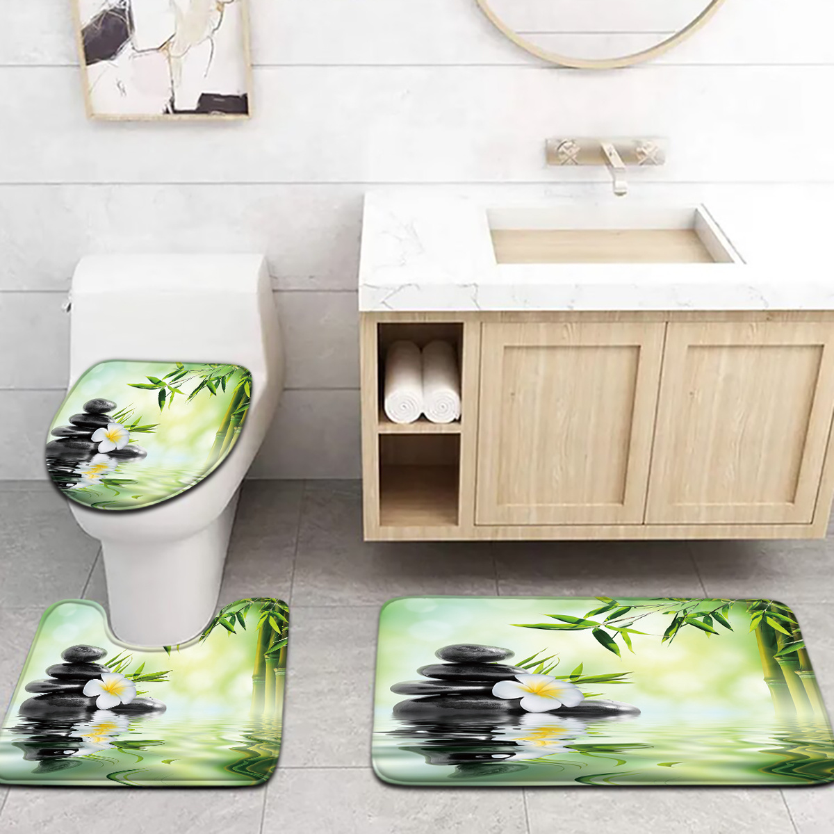 3-częściowy zestaw chińskich b – Bamboo Bath Mat recenzja i cena